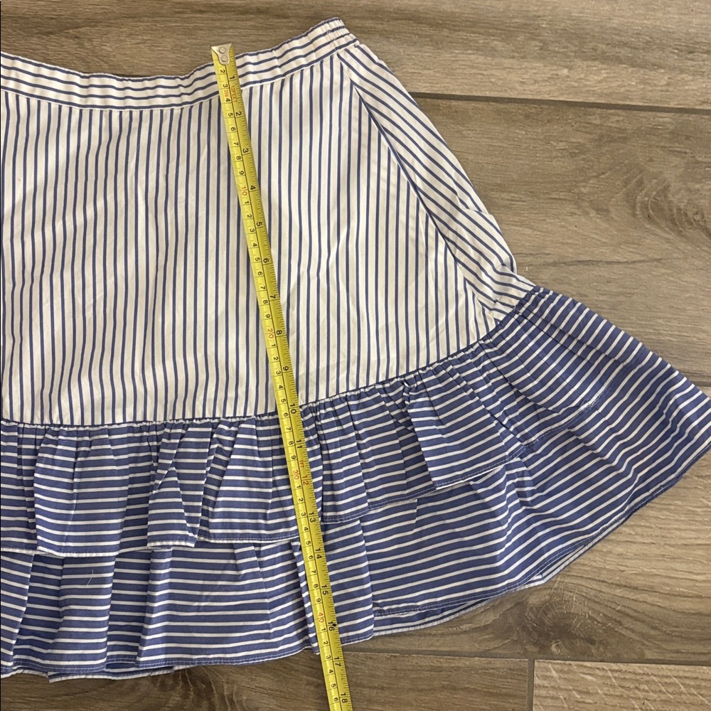 NWT J. Crew Blue and White Ruffle Skirt - Picture 8 of 9